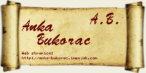 Anka Bukorac vizit kartica